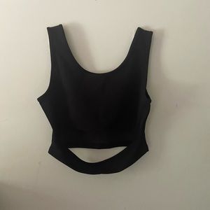 cropped tank with cut